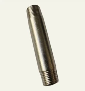 Nickel-plated double male threaded pipe nipple